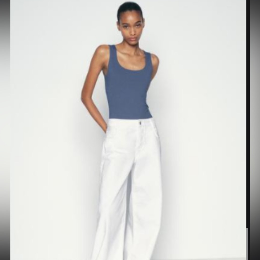 Zara Wide Strap Polyamide Top